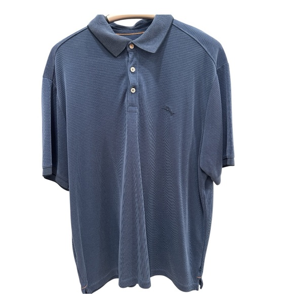 Tommy Bahama Mens Polo Shirt - Short Sleeve - Blue+L - Picture 1 of 4